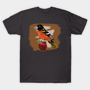 Midwest Oriole over a Earthy Background T-Shirt